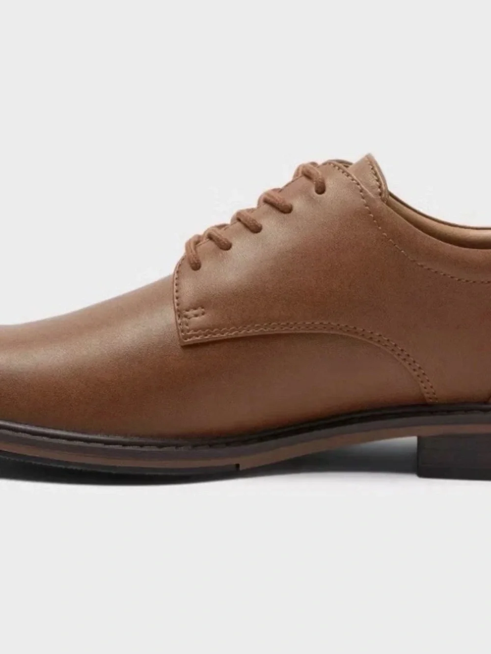 Classic Men's Brown Leather Derby Shoes